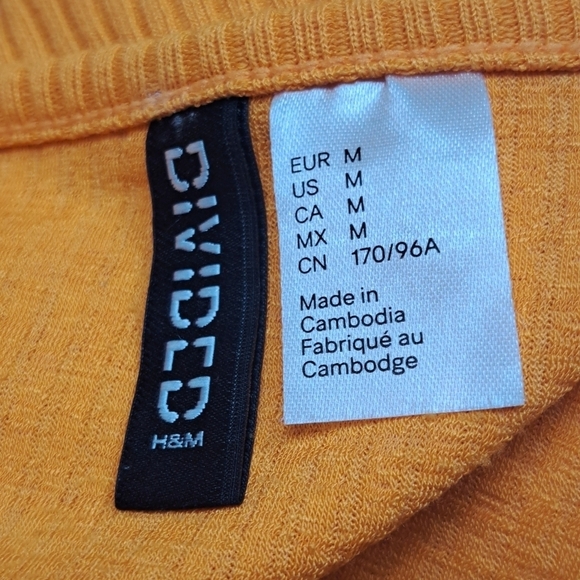 H&M  Orange Tie Front Jeresy Knit    Size M - Picture 9 of 9